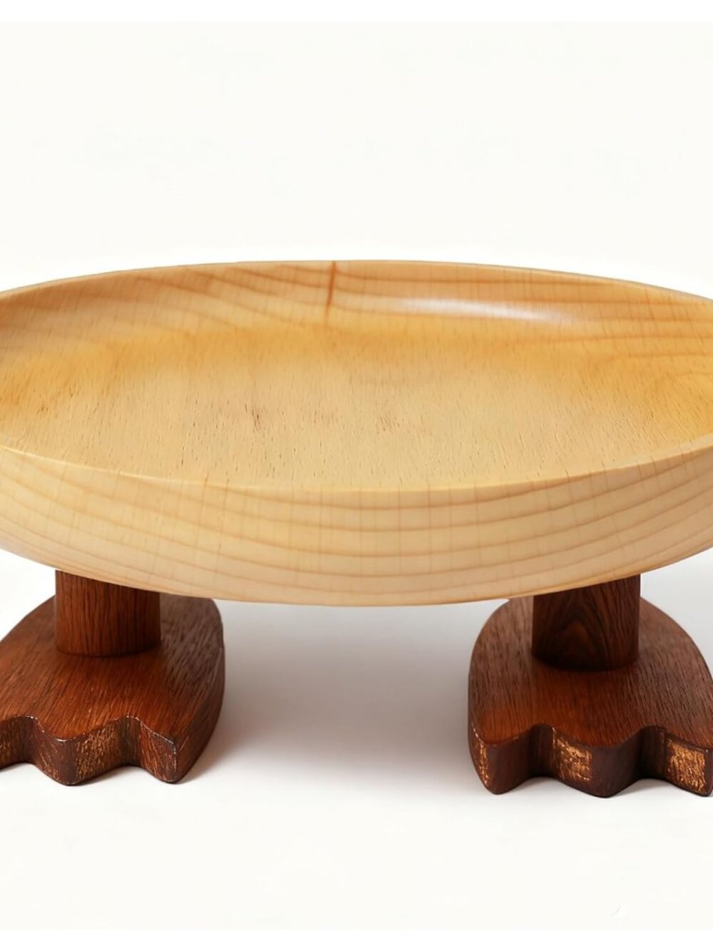 Wood Key Bowl for Entryway Table, Key Tray, Jewelry Tray, Valet Tray with 2 Cute